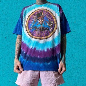 Vintage Grateful Dead t shirt 90s tie dye queen of spades mens XXL